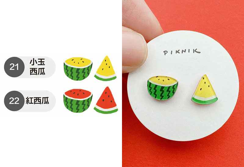 水果禮盒系列 耳環耳夾別針(多款可選)